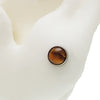 Pair of Tiger's Eye Titanium Earrings - Body Clickers Body Jewelry