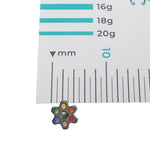 Mixed Opal Rainbow Flower Titanium Top - Top Only 14g