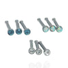 9 - Set Opal & CZ Steel Nose Studs 20g - Body Clickers Body Jewelry