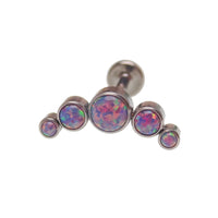 Multi Lavender Opal Cluster 14g, 16g, 18g - Body Clickers Body Jewelry