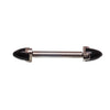 Black Onyx Push Fit Nipple Bar 16g, 14g, 12g - Body Clickers Body Jewelry