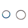 ~SALE~ Blue or White Top Inlaid Opal Clicker 16g