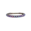 Lavender, Purple, or White Front Inlaid Clicker 18g - Body Clickers Body Jewelry