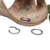 Lavender, Purple, or White Front Inlaid Clicker 18g - Body Clickers Body Jewelry