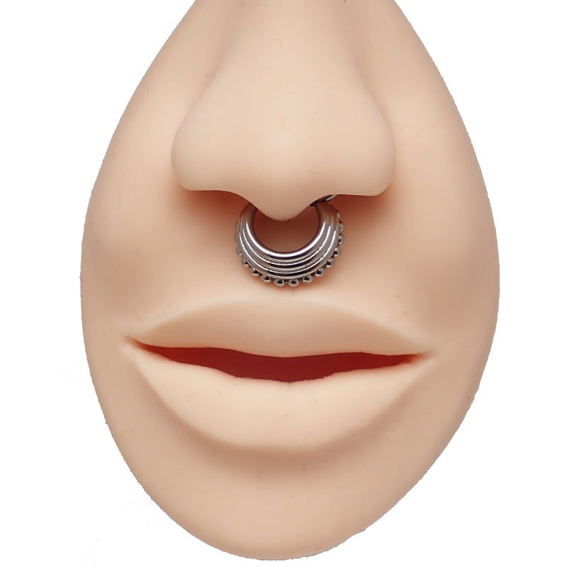 3-Tier Stacked Beaded Clicker 16g, 14g
