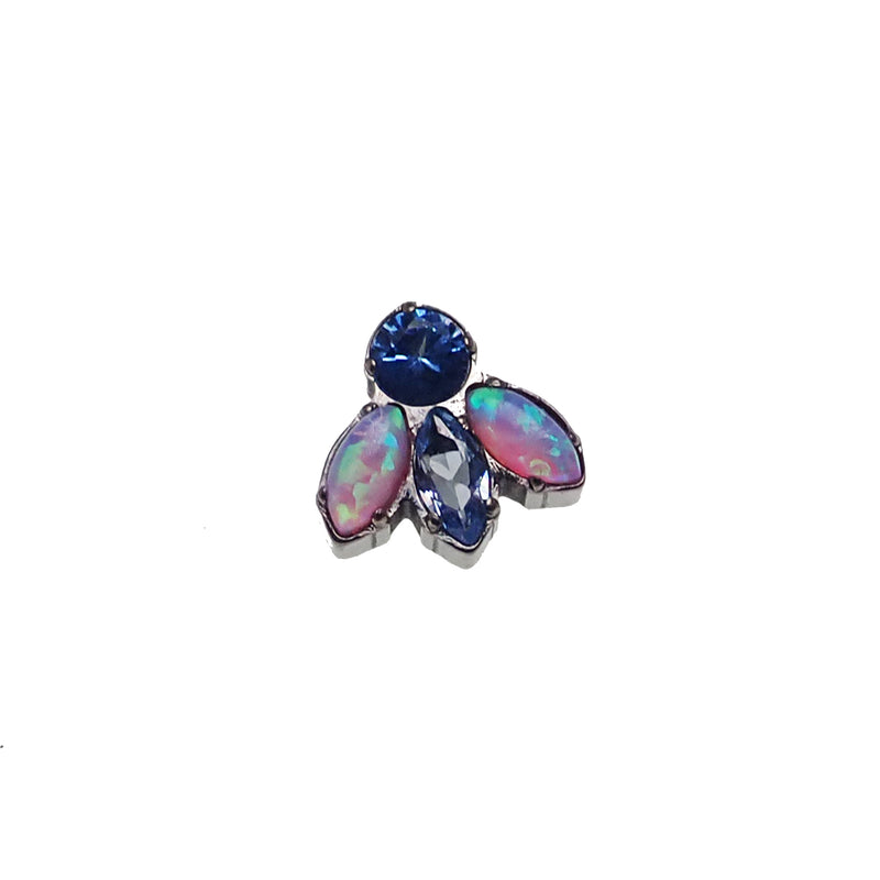 Cute Bug Opal & CZ Titanium Flatback 14g, 16g, 18g