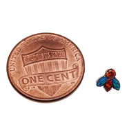 Cute Bug Opal & CZ Titanium Flatback 14g, 16g, 18g