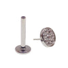 CZ Cluster Disc Push Fit Flat Back 14g, 16g, 18g, 20g - Body Clickers Body Jewelry