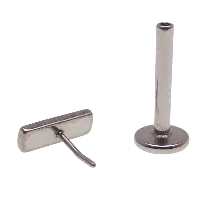 Minimalist Flat Bar Push Fit Titanium Earring 14g, 16g, 18g, 20g