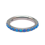 Opal Inlaid 8mm Clicker 16g