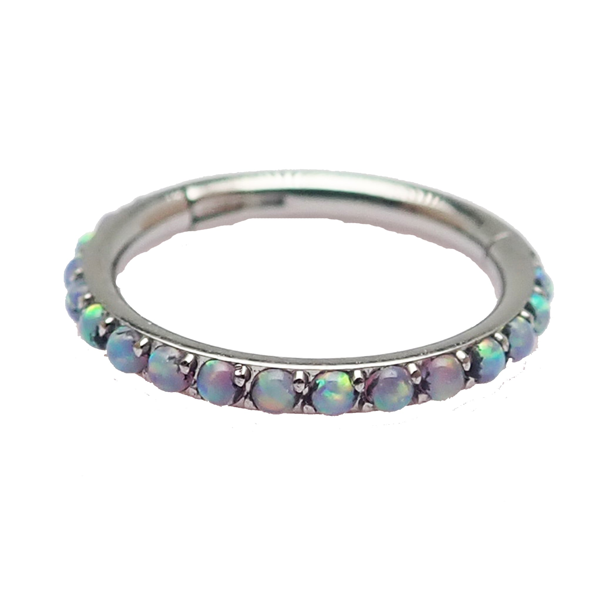 Opal Inlaid 8mm Clicker 16g