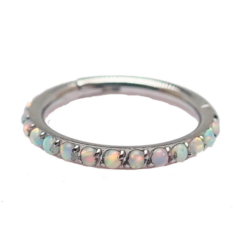 Opal Inlaid 8mm Clicker 16g