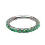 Opal Inlaid 8mm Clicker 16g