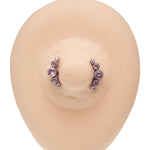 Pink CZ Nipple Cluster 14g, 12g