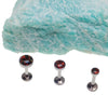 Black Cherry Opal Flat Back Piercing 14g, 16g, 18g
