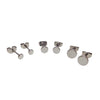 Thin Silver Titanium Disc Earring Pair
