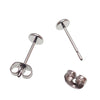 Thin Silver Titanium Disc Earring Pair