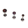Black Cherry Opal Flat Back Piercing 14g, 16g, 18g