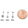 Thin Silver Titanium Disc Earring Pair