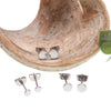 Thin Silver Titanium Disc Earring Pair