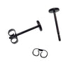 Thin PVD Black Titanium Disc Earring Pair