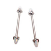 White Opal Cone Nipple Bar 16g