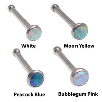 4 Pack of Opal Nose Bone Titanium Studs