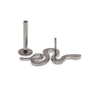 Snake Push Fit Titanium Flat Back 14g, 16g, 18g, 20g - Body Clickers Body Jewelry