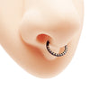Rainbow AB CZ PVD Black Titanium Clicker 16g