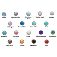 Titanium Straight Barbell with flat Opal Ends 16g