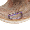 Double Layer 16g Split Opal & CZ Titanium Clicker