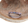Double Layer 16g Split Opal & CZ Titanium Clicker