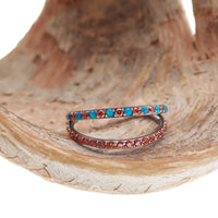Double Layer 16g Split Opal & CZ Titanium Clicker