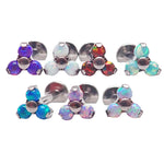 Opal Trio Cluster Flat Back Labret 18g, 16g, 14g