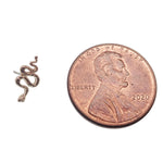 Curvy Snake 14k Gold Flat Back 14g, 16g, 18g, 20g