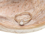 White Opal 14k Gold 6mm/8mm Seamless Ring