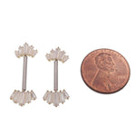 Marquise 5-Stone 14k Gold Push Fit Nipple Barbell