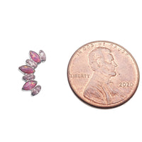 Opal & CZ 7 - Petal Crown Flatback Labret 18g, 16g, 14g - Body Clickers Body Jewelry