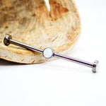5 Part Titanium Internally Thread Opal Industrial - pure piercings