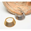 16g 5 Tier Stacked Hinged Clicker Ring Implant titanium - pure piercings