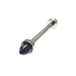 Black Harlequin Fire Opal Cone Barbell 14g, 12g