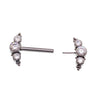 Clear CZ Push Fit Nipple Bar 14g