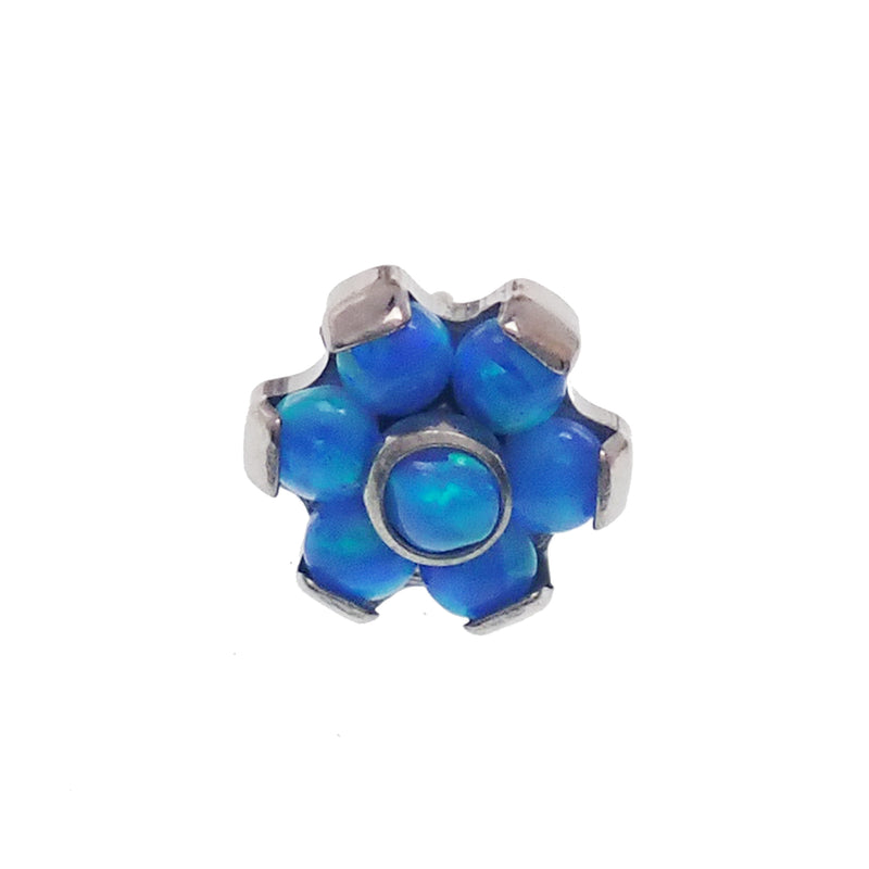 Opal / CZ Flower Push Fit Titanium Attachments