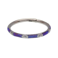 Opal Bezel Set Titanium Clickers 16g