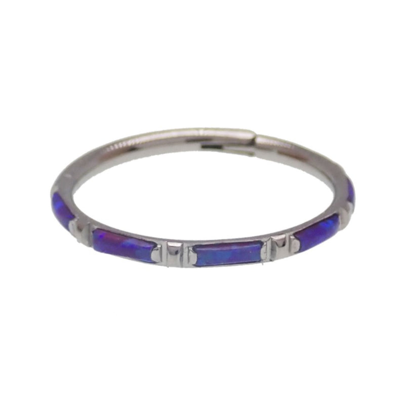 Opal Bezel Set Titanium Clickers 16g