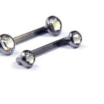 5/8'' (14mm) Swarovski Crystal Disc Surface Barbell 14g - pure piercings
