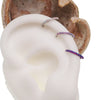 Lavender, Purple, or White Front Inlaid Clicker 18g - Body Clickers Body Jewelry
