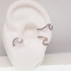 Titanium Wave & CZ Clicker 16g - Body Clickers Body Jewelry