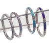 Opal Bezel Set Titanium Clickers 16g