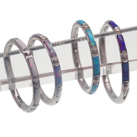 Opal Bezel Set Titanium Clickers 16g